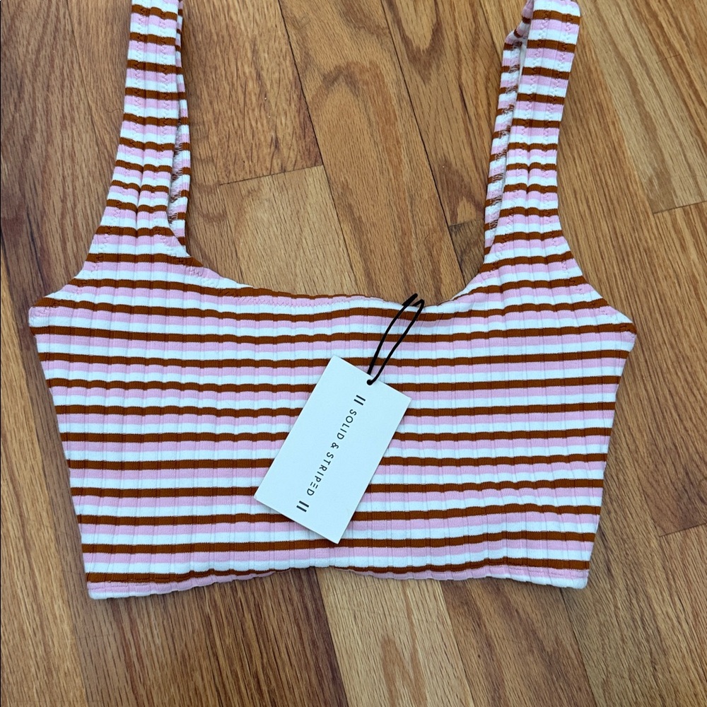 SOLID & STRIPED Red and White Striped Bikini - Picture 2 of 2